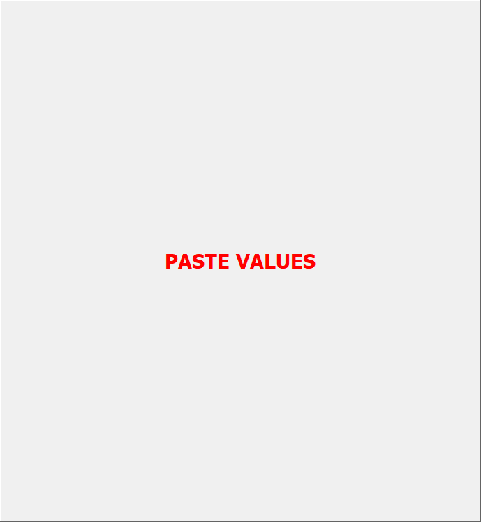 PASTE VALUES