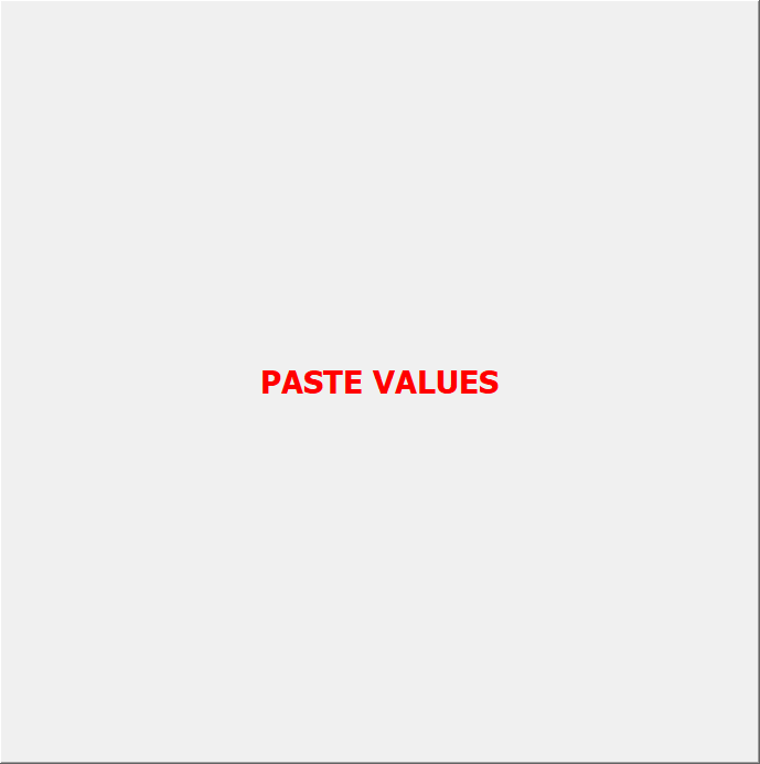 PASTE VALUES