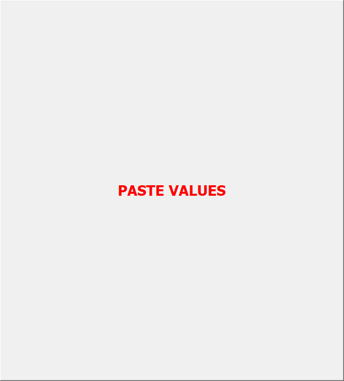 PASTE VALUES