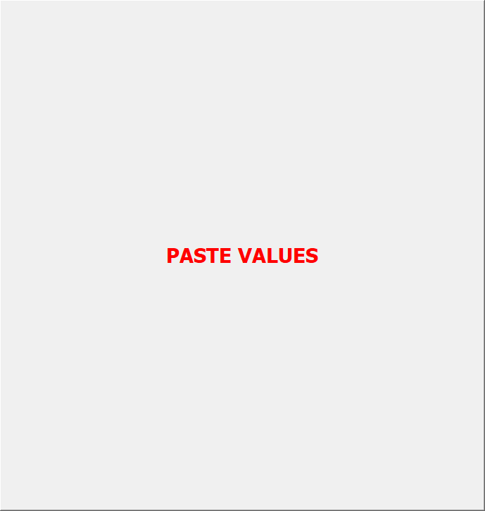 PASTE VALUES